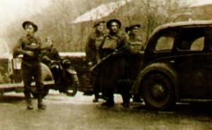 The Home Guard check traffic in North Derbyshire in 1941. The Home Guard check traffic in North Derbyshire in 1941.