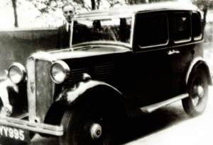 Susan Elkin's grandfather, William Hillyer, with his 1935 Standard Nine in 1950. Thefamily went on several Dorset holiday trips in this car