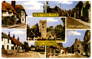Old postcard scenes from the village of Watlington, where as a child the writer spent much of the war.