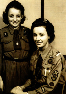 A brave Brownie - author Janet Roberts with her sister Margaret.