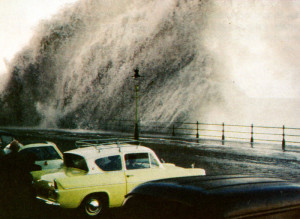 Heavy seas breaking in North Bay, Scarborough, during the same storm described by Peter Clowes.