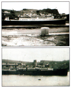 Above and below: Wartime heroes...Jersey ferries the St. Patrick and St. Julien.