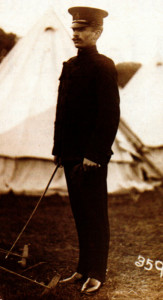 Bert Clark at camp, Tonbridge, Kent, before the First World War.
