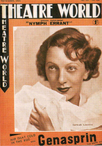 Theatre World magazine from November 1933.