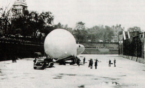 A barrage balloon pictured by the author at the Tower of London on October 8 1938