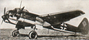 A Junkers JU-88 bomber. - two of them terrified schoolboy cricketers at New Mills during the Second World War.