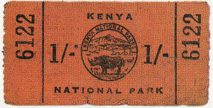 It cost a shilling to get into the Kenya National Park in those days. How times have changed!