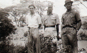Al’, a Game Warden and ‘Porky’ in the Nairobi National Park on April 1 1950.