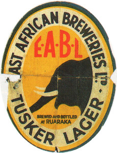 A label from Tusker Lager - an abiding memory from National Service in Kenya.