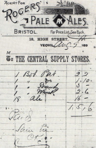 Some of the bills associated with setting up home 100 years ago.