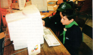 Scouts have now entered the computer age, with badges for modem skills replacing for instance those for blacksmiths and miners.
