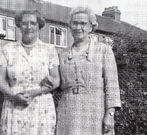 The two mothers in happier times, 20 years after the City of Benares tragedy, with Mrs. Baker on the right.