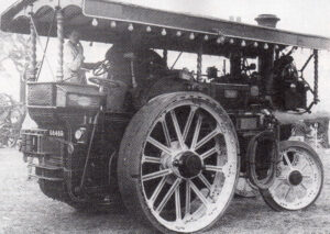 In the 1940s magnificent showmen’s road locomotives similar to this 1913-built Burrell named Rajah were still visiting Northenden hauling fairground rides and then using their huge front-mounted generators to power them.