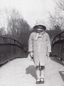The writer on the bridge in the Oxford University Parks in 1933.