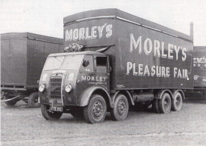 The eight-wheel Foden  and Scammell tractor of Morley’s Pleasure Fair were typical of the vehicles that visited Northenden.