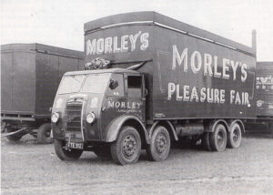 The eight-wheel Foden and Scammell tractor of Morley’s Pleasure Fair were typical of the vehicles that visited Northenden.