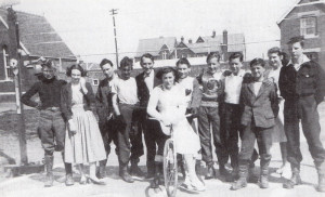 The Totton Tigers at the Northam Warriors’ track in 1950. From left are Merv. Francis, Ann Martin, ‘Killer’ Kemp, Rob Datleen, the uniter, Ken Francis, Dave Porter, Mason Rees, Buzz Terry, Joyce Doggrell and Keith Humby.