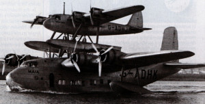 The Short-Mayo Composite allowed the flying boat to travel for longer distances, such as across the Atlantic (stilltime.com)