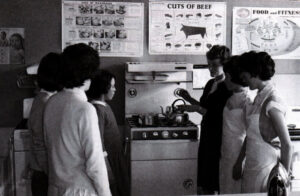 A domestic science lesson in 1963.