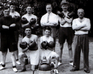 The boxing club of Mulbarton, near Norwich, in the late 1940s. This picture can be found in when Schooldays Were Fun by Stephen Browning