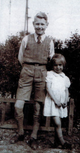 Grant, aged 13, and his sister Jill (4), in 1947 back in Rotherham.