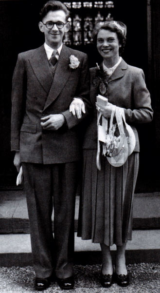 Olive and Arnold on their wedding day.