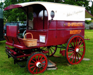 Horse-drawn bread vans were still a common sight in the early 50s.