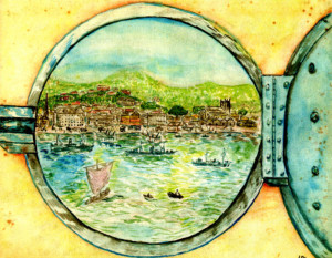 A fist view of Freetown harbour painted by Sid