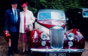 David and Laraine in their 1940's finery.