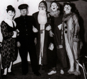 Clowning around at the Christmas party - jack is on the right